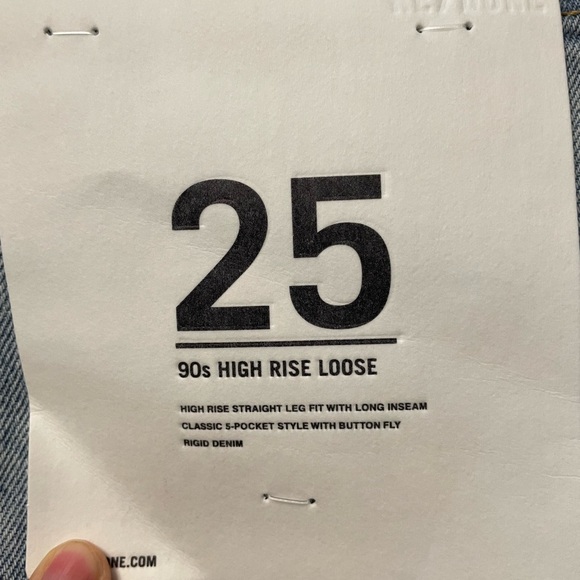 🤍 RE/DONE // 90s High Rise Loose • Breezy Indigo with Rips - Picture 12 of 15